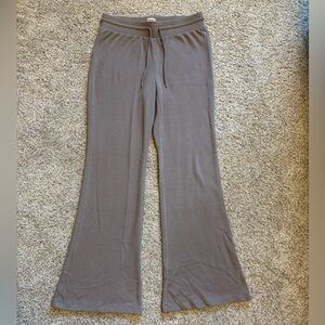 Aritzia Sunday Best Ribbed Light Brown Lounge Pants